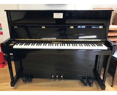 Zimmerman by Bechstein (c2015) A Model 120 upright piano in a bright ebonised case.
