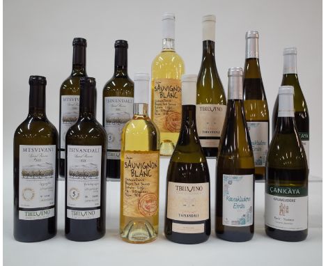 12 BOTTLES TURKISH AND GEORGIAN WHITE WINEJSC Tbilvino 2 x Mtsvivani Special Reserve 2021, 2 x Special Reserve 2021 and 2 x T