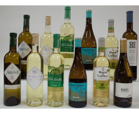 12 BOTTLES SPANISH WHITE WINEMayor de Castilla 2 x Vina Arnaiz Verdejo 2021 and 2 x Verdejo 2021; J Garcia Carrion 2 x Pata N