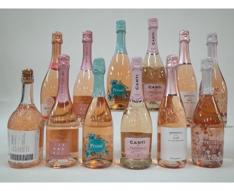 12 BOTTLES ITALIAN ROSÉ SPARKLING WINEEnoitalia Soffio Extra Dry Millesimato 2021; Fillipo Sansovino Prosecco Extra Dry 2021;