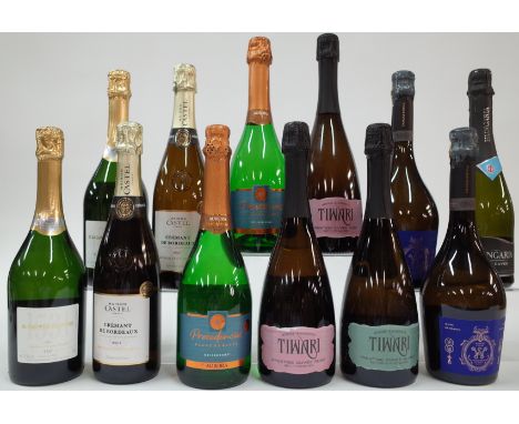 12 BOTTLES SPARKLING WINESieur d'Arques 2 x Tesco Finest 1531 Brut 2020; Maison Castel 2 x Terra Vitis Brut NV; Cooperativa V