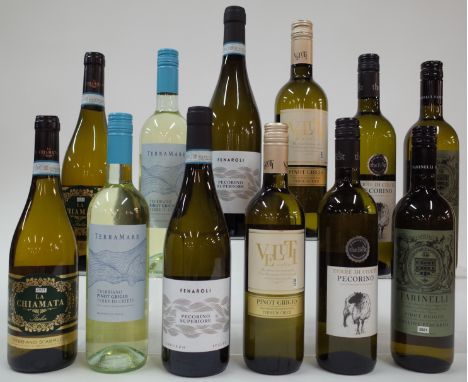 12 BOTTLES ITALIAN WHITE WINECodica 2 x La Chiamata 2021; Codice Citra 2 x Terramare Trebbiano-Pinot Grigio 2021, 2 x Farinel