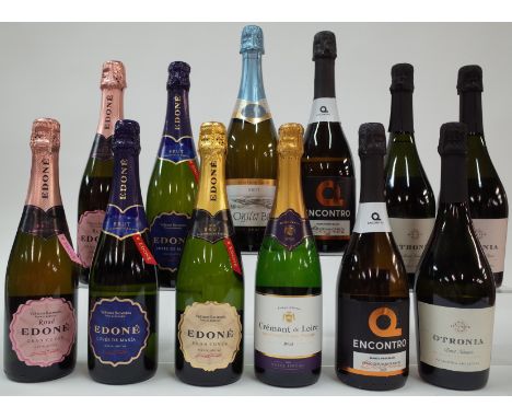 12 BOTTLES SPARKLING WINEVinedos Balmoral 2 x Edone Gran Cuvée Rosé Extra Brut 2019, 2 x Edone Cuvée De Maria Brut and Gran C