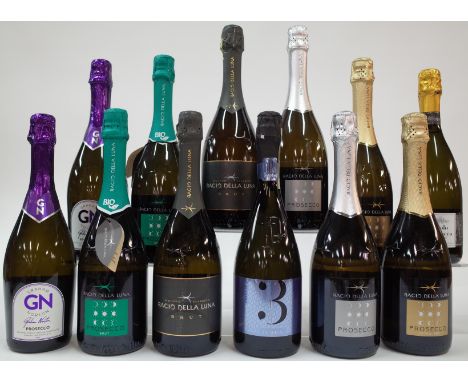 12 BOTTLES ITALIAN SPARKLING WINEInvivo + Co 2 x Graham Norton's Own Extra Dry NV; Bacio Della Luna 2 x Organic Brut NV, 2 x 