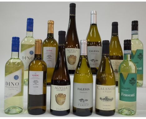 12 BOTTLES ITALIAN WHITE WINEDino 2 x Trebbiano Pinot Grigio 2020; Schenk 2 x Tenimenti Leone Organic 2021; Paolo e Noemia d'