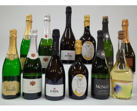 12 BOTTLES SPARKLING WINETorley 2 x Voila Grande Cuvée Brut NV; W Donaldson 2 x Blanc de Blancs Extra Brut 2019; Murola 2 x J