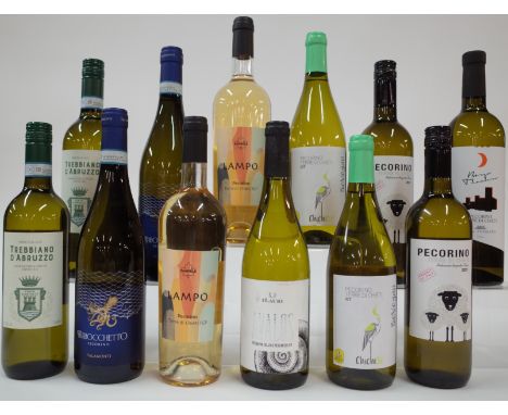 12 BOTTLES ITALIAN WHITE WINECitra Vini 2 x Vista Castelli 2021; Talamonti 2 x Trabocchetto Pecorino 2021; Il Drago e la Forn