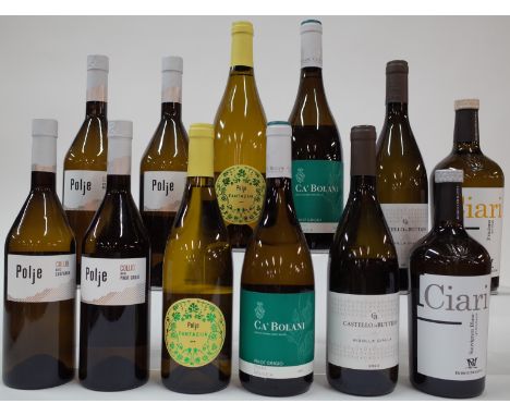 12 BOTTLES ITALIAN WHITE WINEPolje 2 x Collio Pinot Grigio 2020, 2 x Collio Sauvignon 2020 and 2 x Fantazija 2020; Ca Bolani 