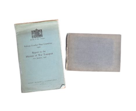 Railwayana -&nbsp; a WWII Second World War Ministry of War Transport Railway (London Plan) Committee Report to the Minister o