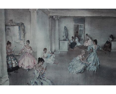 Sir William Russell Flint, Casual Assembly, limited edition coloured print published by Frost and Reed, blind stamped and sig