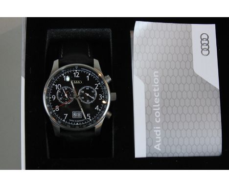 An Audi collection chronograph wristwatch in presentation box