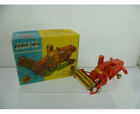 CORGI MAJOR - MASSEY FERGUSON 780 COMBINE HARVESTER no.1111 red, 1960's with yellow cast hubs and metal tyres, in original ve