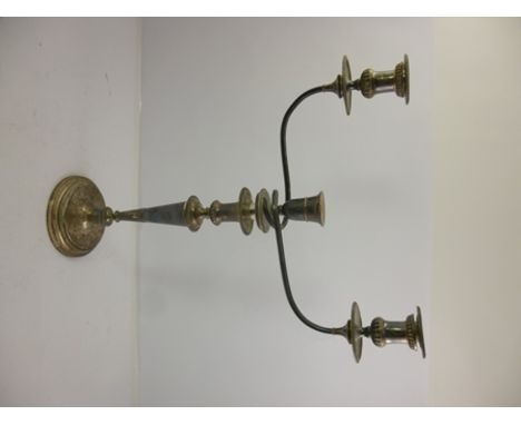 RICHARD COOK A GEORGE III SILVER CANDLESTICK, London 1801, with removable drip pan, the circular base engraved with a coat of