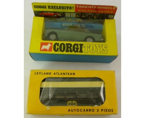 A CORGI ROVER 2000 TC MODEL 275 in original box, and a DINKY LICENCED MELOSUL LEYLAND ATLANTEAN BUS, in original vending box 