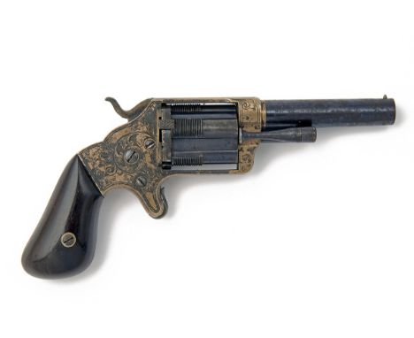 BROOKLYN ARMS CO., USA A .32 RIMFIRE POCKET-REVOLVER WITH SLIDING CHAMBERS, MODEL 'SLOCUM', serial no. 2372, circa 1864, with