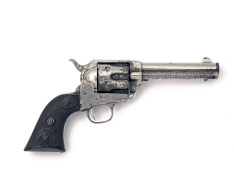 COLT, USA A .45 (COLT) REVOLVER, MODEL 'SINGLE ACTION ARMY', serial no. 125445, for 1888, with nickel plated 4 3/4in. barrel 