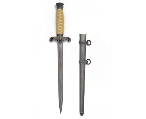 TIGER, SOLINGEN A WORLD WAR TWO GERMAN ARMY 1935 PATTERN DRESS-DAGGER, with straight stiletto 9 3/4in. blade (some mild stain