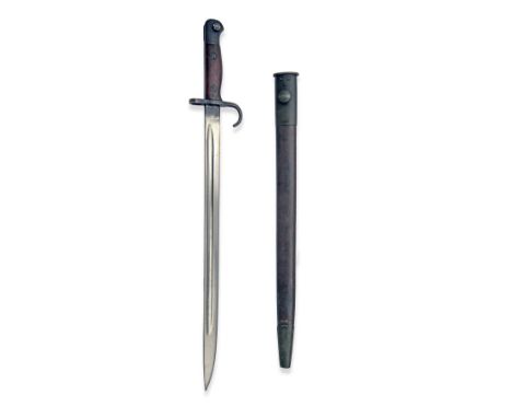 ENFIELD, ENGLAND A VERY RARE PATTERN 1907 BAYONET WITH QUILLION, dated October 1910 with 17in. single-edged steel blade fulle