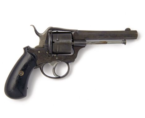LEFAUCHEUX, PARIS A SCARCE 9mm PINFIRE SOLID-FRAME SIX-SHOT REVOLVER, no visible serial number, circa 1878, with reblued semi