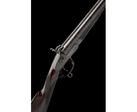 E.M. REILLY & CO, LONDON A 12-BORE PINFIRE DOUBLE-BARRELLED UNDER-LEVER SPORTING-GUN, serial no. 13812, circa 1870, with rose