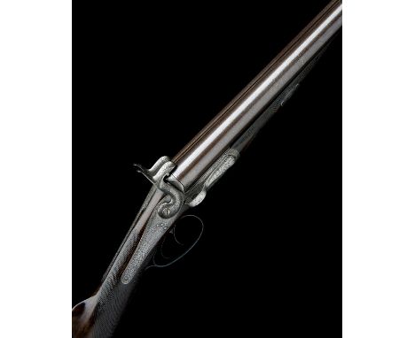 J.D. DOUGALL A 12-BORE 1860 PATENT 'LOCKFAST' SLIDE-AND-TILT SIDELEVER PINFIRE HAMMERGUN, serial no. 2024, 30in. rebrowned da