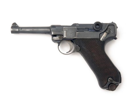 DWM, GERMANY A 9mm (PARA) SEMI-AUTOMATIC PISTOL, MODEL 'P08 LUGER', serial no. 3809, dated for 1916 with 4in. blued barrel (b