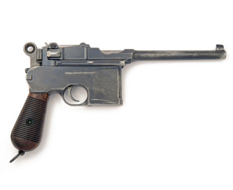 MAUSER, GERMANY A 7.63mm (MAUSER) SEMI-AUTOMATIC PISTOL, MODEL 'C96 LARGE-RING SLAB-SIDE', serial no. 21863, WITH HOLSTER-STO