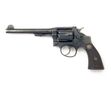 SMITH & WESSON, USA A SCARCE .38 (SPL) SIX-SHOT TARGET-REVOLVER, MODEL 'M&P TARGET', serial no. 549687, circa 1935, with blue