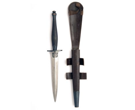 WILKINSON SWORD CO. LTD., LONDON A GOOD FAIRBAIRN-SYKES 'BLACK & BRIGHT' MKII DAGGER, wartime production with 6 5/8in. brushe