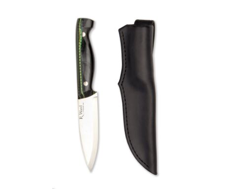 RAY WARD GUNSMITHS, LONDON A BOXED HAND-MADE CUSTOM SPORTING-KNIFE, MODEL 'NORTHERN LIGHTS', serial no. 0007, with polished 4