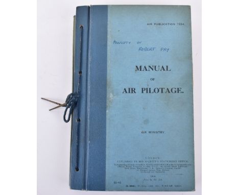 Aviation – Manual of Air Pilotage 1930, issued by the Air Ministry with hard board covers. Air Publication 1234. With various