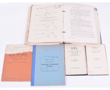 Grouping of Royal Air Force and Aviation Ephemera, including a folder of typed and handwritten notes from an instruction cour