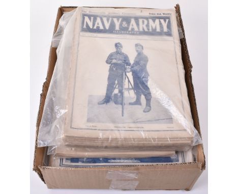 Selection of Great War Navy &amp; Army Illustrated Publications, dating from 1914 and 1915, good information and advertisemen