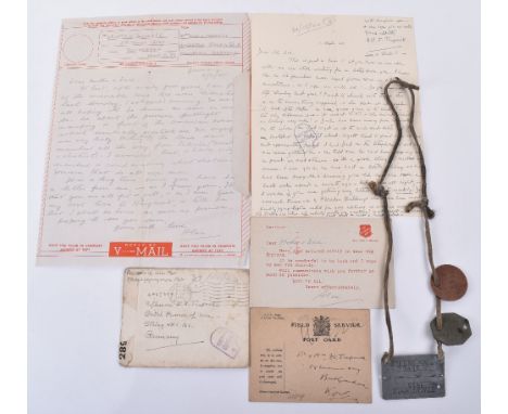 Small WW2 Letter Grouping of Rifleman A S Trapnell Captured at Dunkirk, being hand written letters to  him in German Prisoner