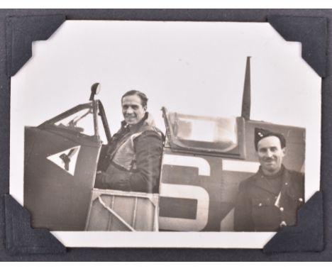 Outstanding WW2 Polish Fighter Pilots Photograph Album Grouping of Flight Lieutenant Antoni Lipkowski No 316 Polish Fighter S