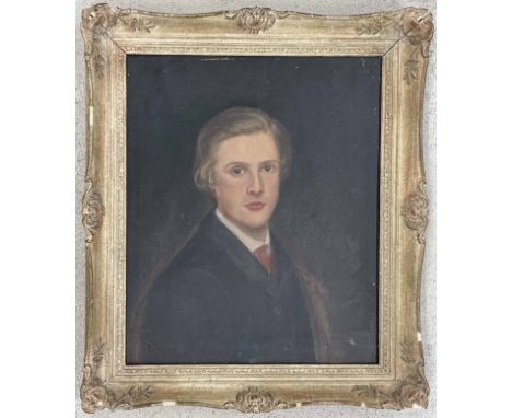 English school (19th century) -&nbsp;portrait of a young man, oil on canvas, 24" x 20"