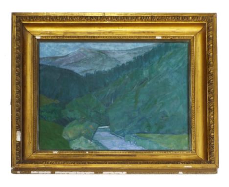 James Anthony Betts (1896-1980) - mountainous river landscape, possibly the picture entitled Cader Landscape, summer 1980 and