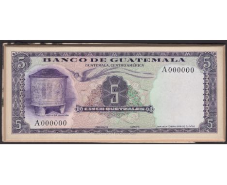 Banco de Guatemala, a Bradbury Wilkinson composite essay showing obverse and reverse designs for an unadopted 5 Centavos, ND 