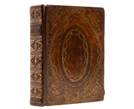 Scottish binding.- Ramsay (Allan) Poems, 2 vol. in 1, first editions, engraved portrait frontispiece to vol. 1, list of subsc