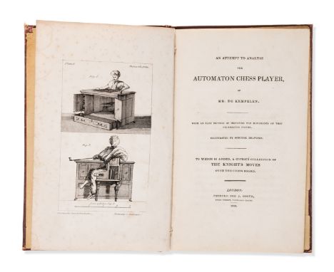 Chess.- [Willis (Robert)] An Attempt to Analyse the Automaton Chess Player, of Mr. de Kempelen, first edition, half-title, 10