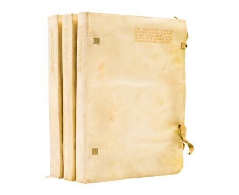 Chaucer (Geoffrey) The Canterbury Tales, 3 vol., number 168 of 500 copies on hand-made Riccardi paper, titles in blue and bla