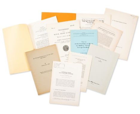 Physics.- Alfven (Hannes) Niels Bohr, Max Born, Werner Heisenberg, Gerhard Herzberg, Wolfgang Pauli, Erwin Schrodinger and ot