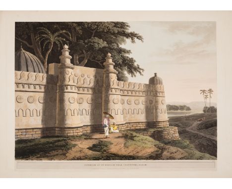 Daniell (Thomas) and William Daniell. Exterior of an Eed-Gah near Chaynpore, Bahar, from Oriental Scenery, etching and aquati
