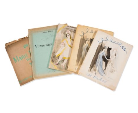 Laurencin (Marie), Jean Cocteau, Darius Milhaud &amp; Francis Poulenc. Theatre Serge de Diaghilev: Les Biches, 2 vol., one of