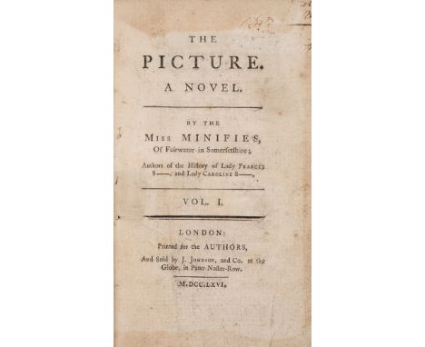 18th Century novel by two sisters.- [Gunning (Susannah) and Margaret Minifie]. "The Miss Minifies". The Picture: A Novel, 3 v