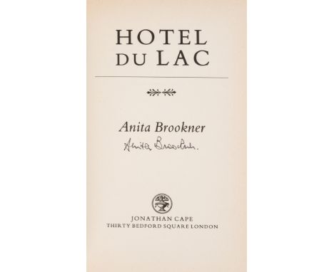 Brookner (Anita) Hotel du Lac, first edition, signed by the author on title, publisher's printed review slip loosely inserted