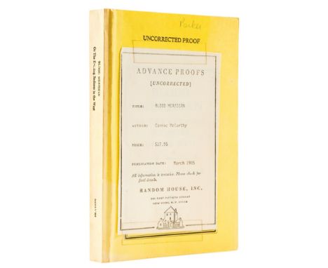 *** Please note, the description of this lot has changed ***McCarthy (Cormac) Blood Meridian, uncorrected proof, lacking titl