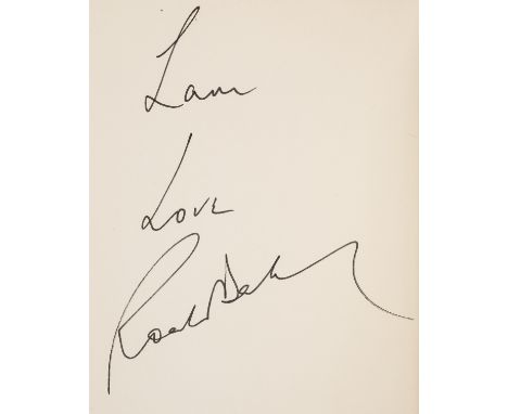 Dahl (Roald) James and the Giant Peach, later edition, signed presentation inscription from the author "To Ian" to endpaper, 
