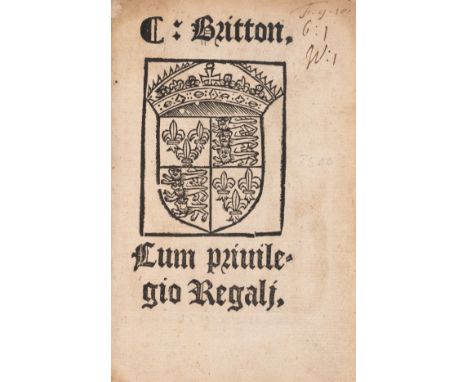 Law.- Breton (John le) Britton, first edition, black letter, woodcut royal arms to title, publisher's woodcut device at end, 