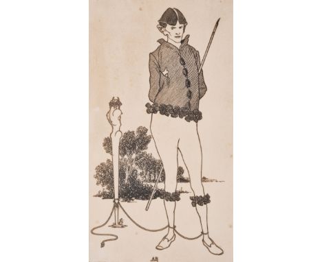 Beardsley (Aubrey).- Evans (Frederick H.), Leonard Smithers and others. Two platinotype reproductions of drawings by Beardsle